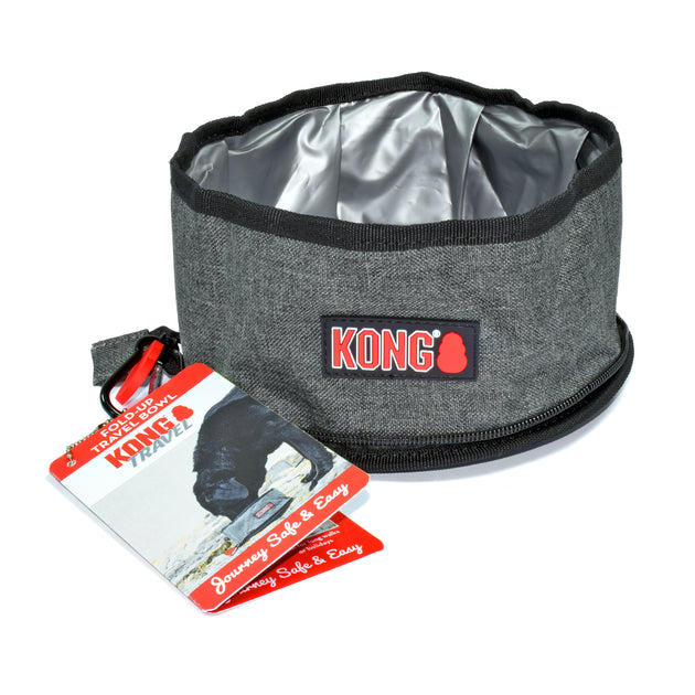 KONG Fold Up Travel Bowl Set and Steel, Inc.